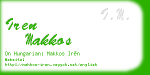iren makkos business card