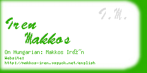 iren makkos business card